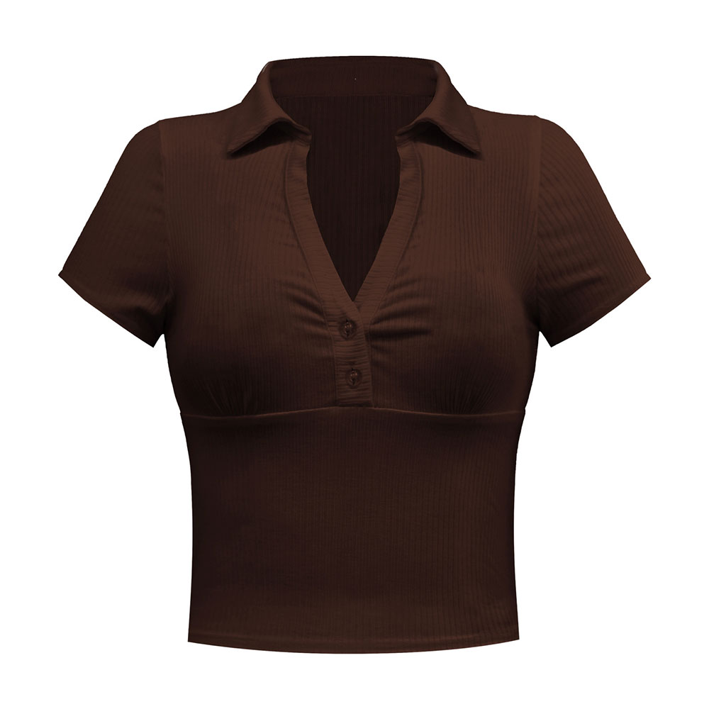 Castillotigo™ Camiseta corta con solapa y corte ajustado