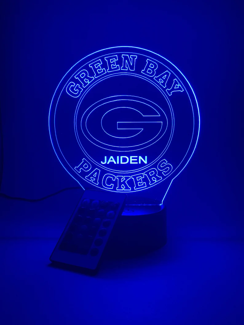 GREEN BAY PACKERS 3D LAMP PERSONALIZED