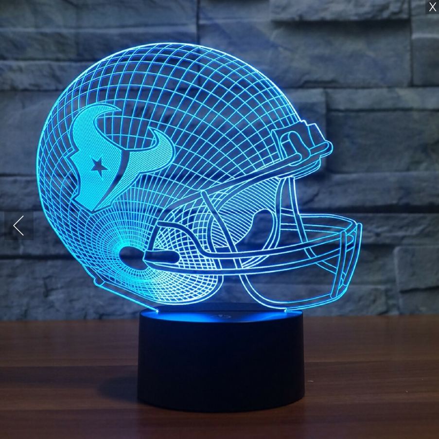 HOUSTON TEXANS 3D LED LIGHT LAMP