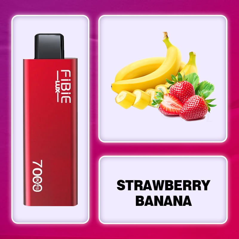 STRAWBERRY-BANANA -FIBIE 7000 Puffs Disposable Vapor Wands(7000 PUFFS)