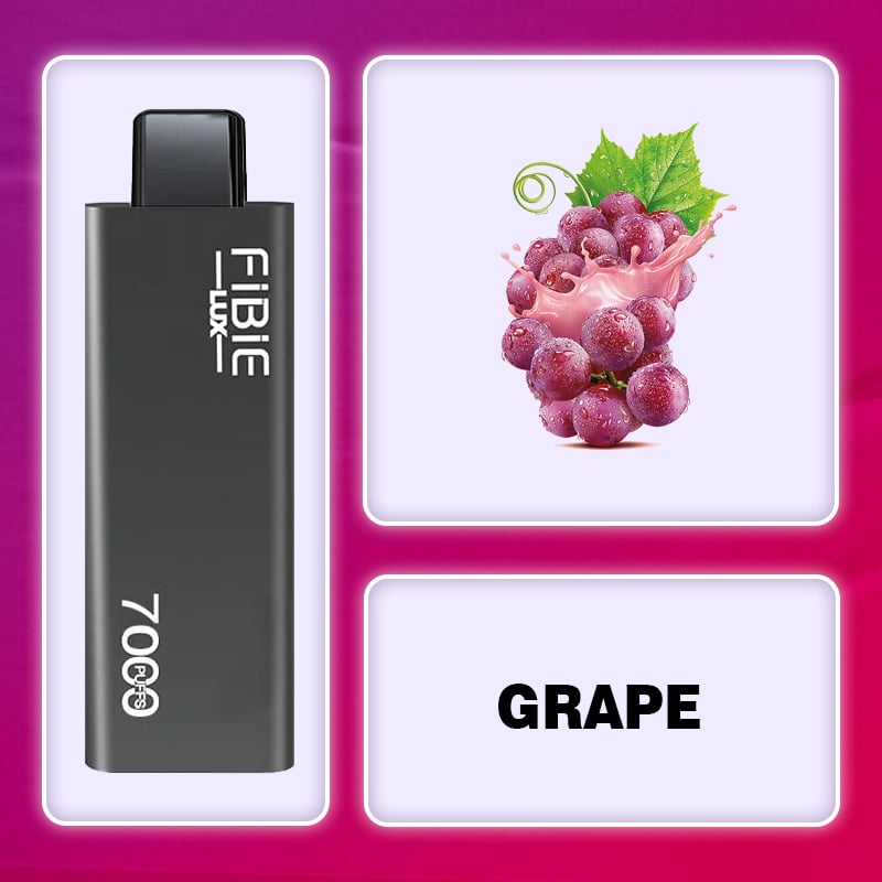 FIBIE 7000 Puffs Disposable Vapor Wands(7000 PUFFS) - GRAPE