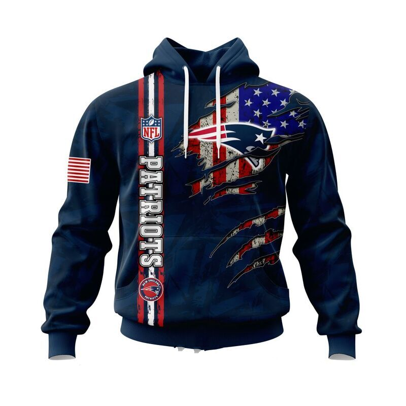 NEW ENGLAND PATRIOTS 3D HOODIE SKULL0802