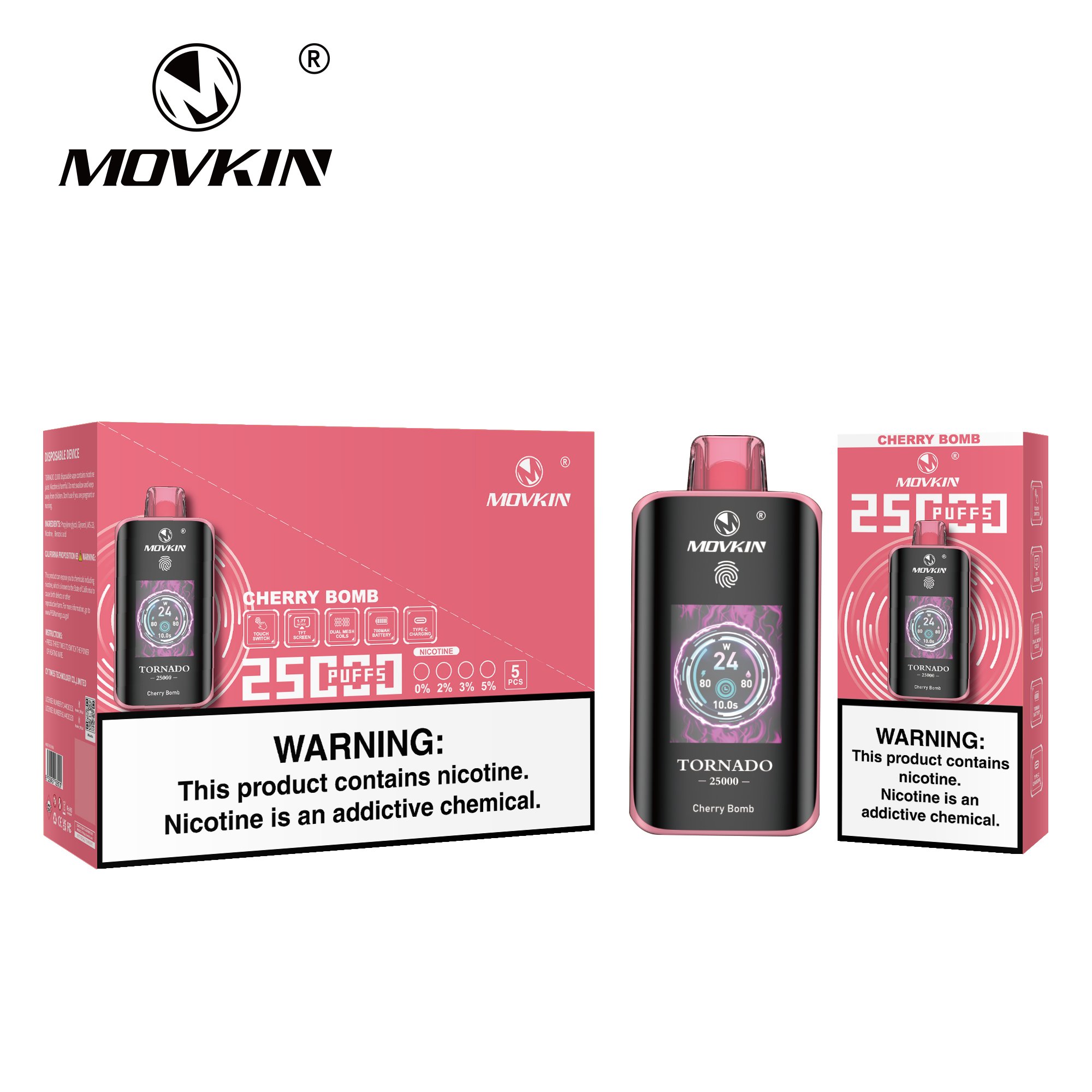 Movkin Tornado 25000 Disposable Vape with Smart Display