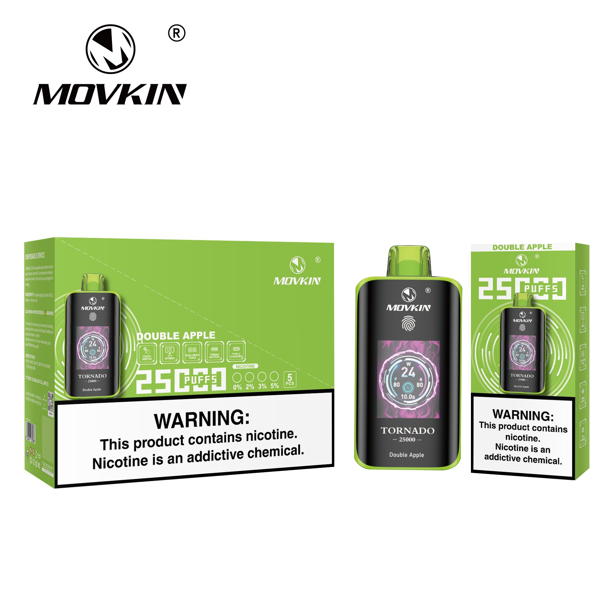 Movkin Tornado 25000 Disposable Vape with Smart Display