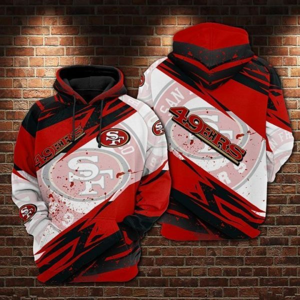 SAN FRANCISCO 49ERS 3D HOODIE SKULL 106