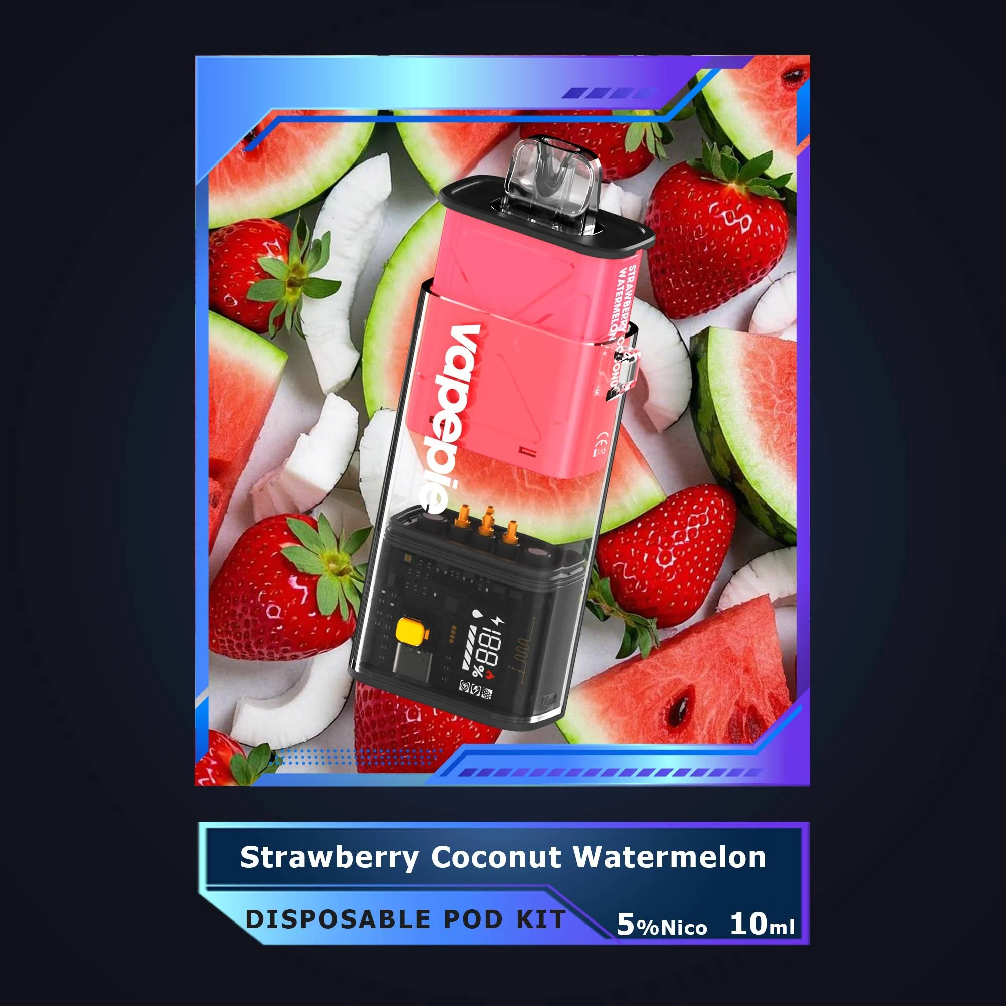 Strawberry Coconut Watermelon-Vapepie Disposable Pod 10000 PUFFS