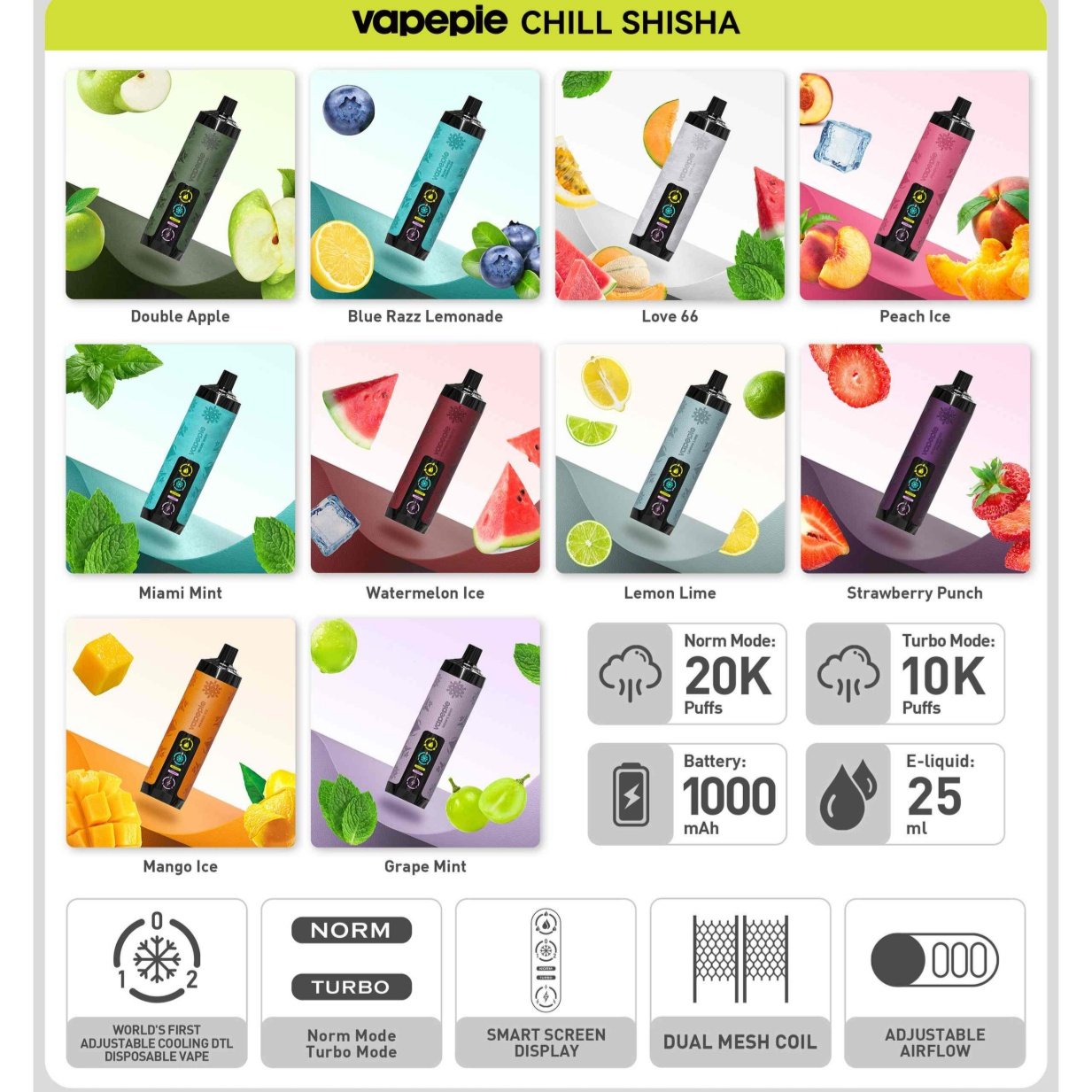 Hot Sale🔥VAPEPIE AirRush 20000 PUFFS