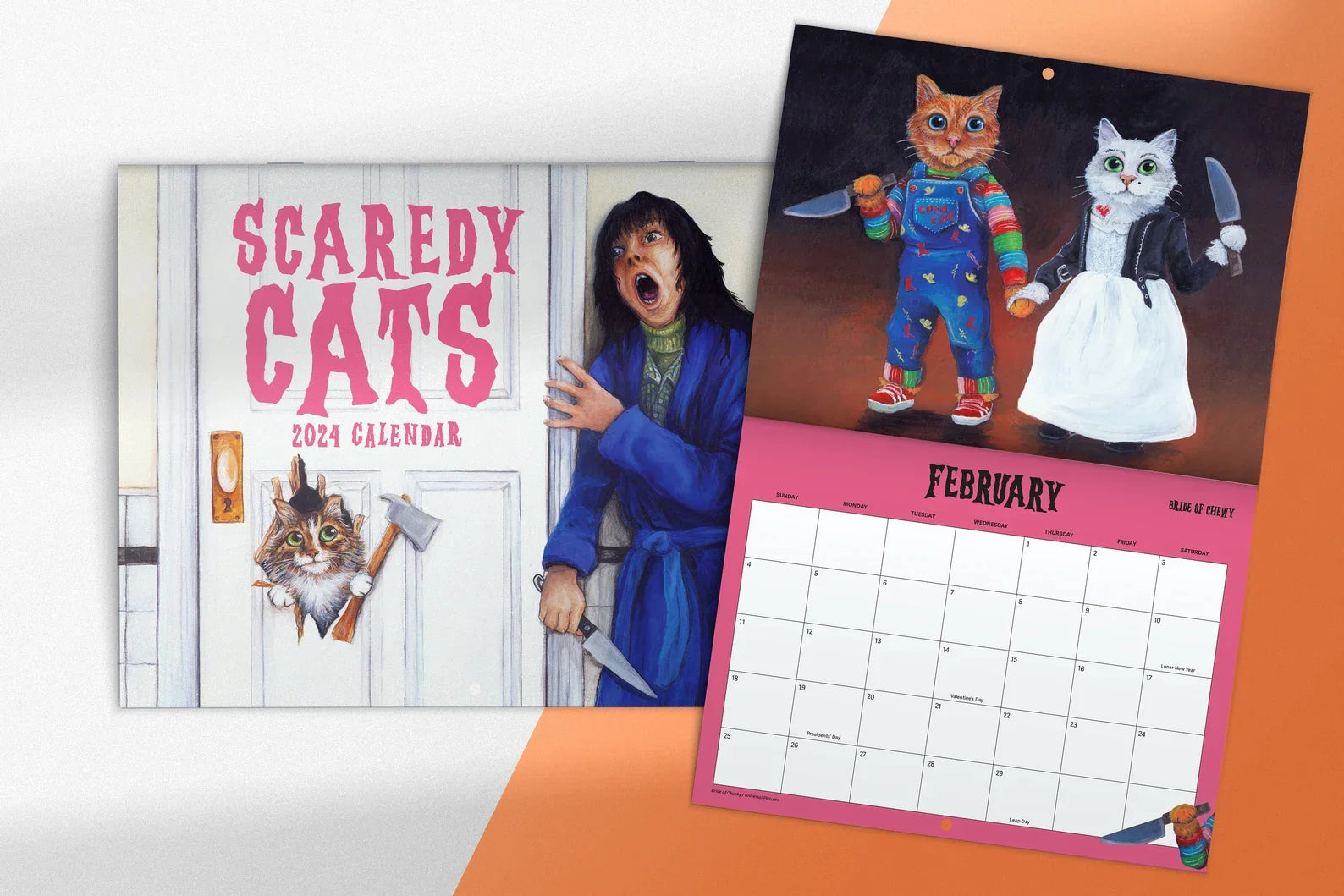 Scaredy Cats 2024 Monthly Calendar Luveach