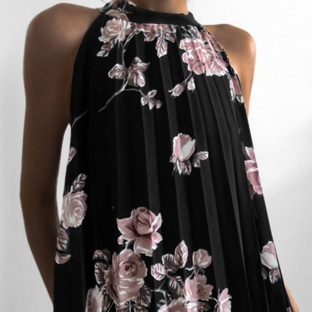 Castillotigo™ vestido sin mangas con pliegues