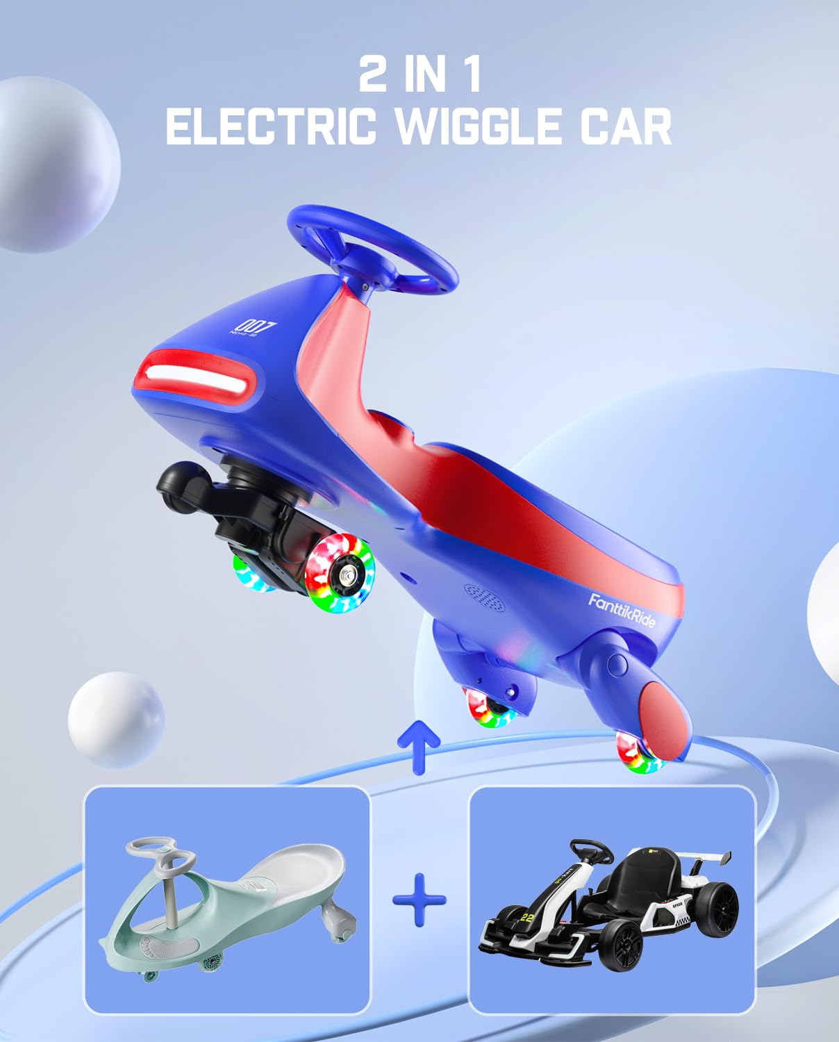 🔥Último día de promoción de Amazon🔥FanttikRide 12V N7 Pro Flash Wheel Scooter eléctrico con pedal