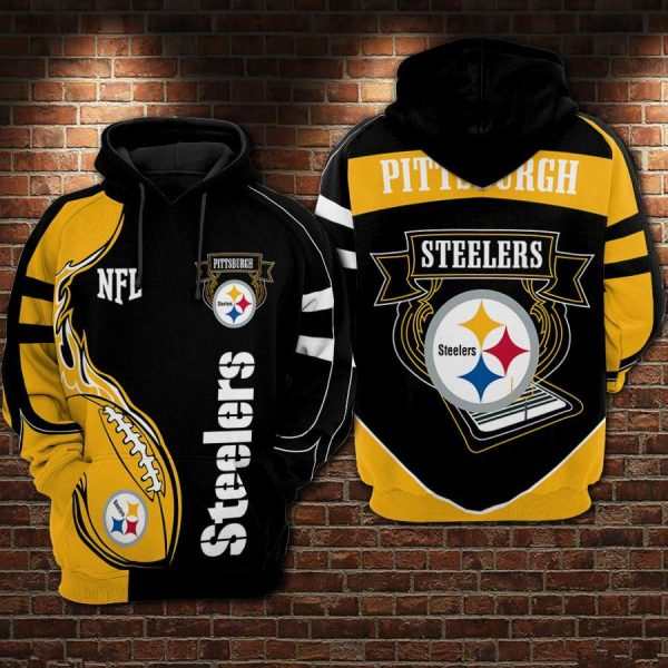 PITTSBURGH STEELERS 3D HOODIE SKULL 109