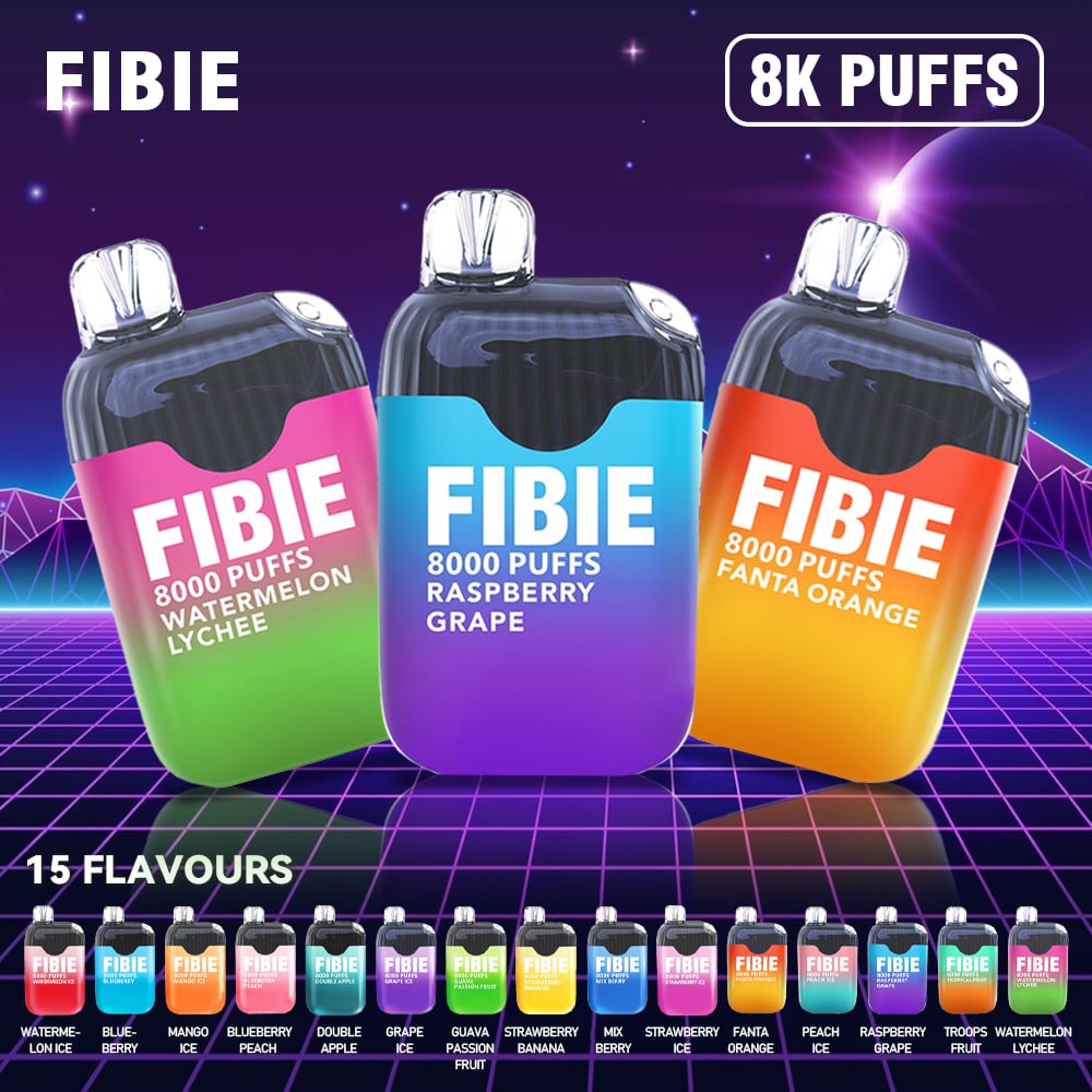 FIBIE  8000 Puffs Disposable Vapor Wands (15 Flavors Collection)