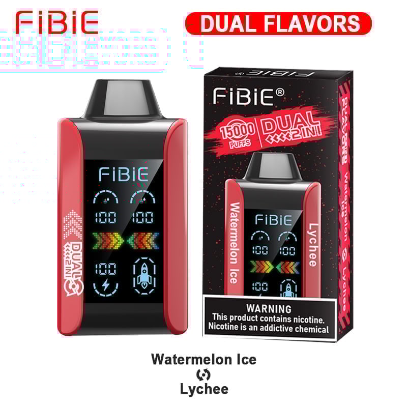 FIBIE 15000 PUFFS WATERMELON ICE & LYCHEE