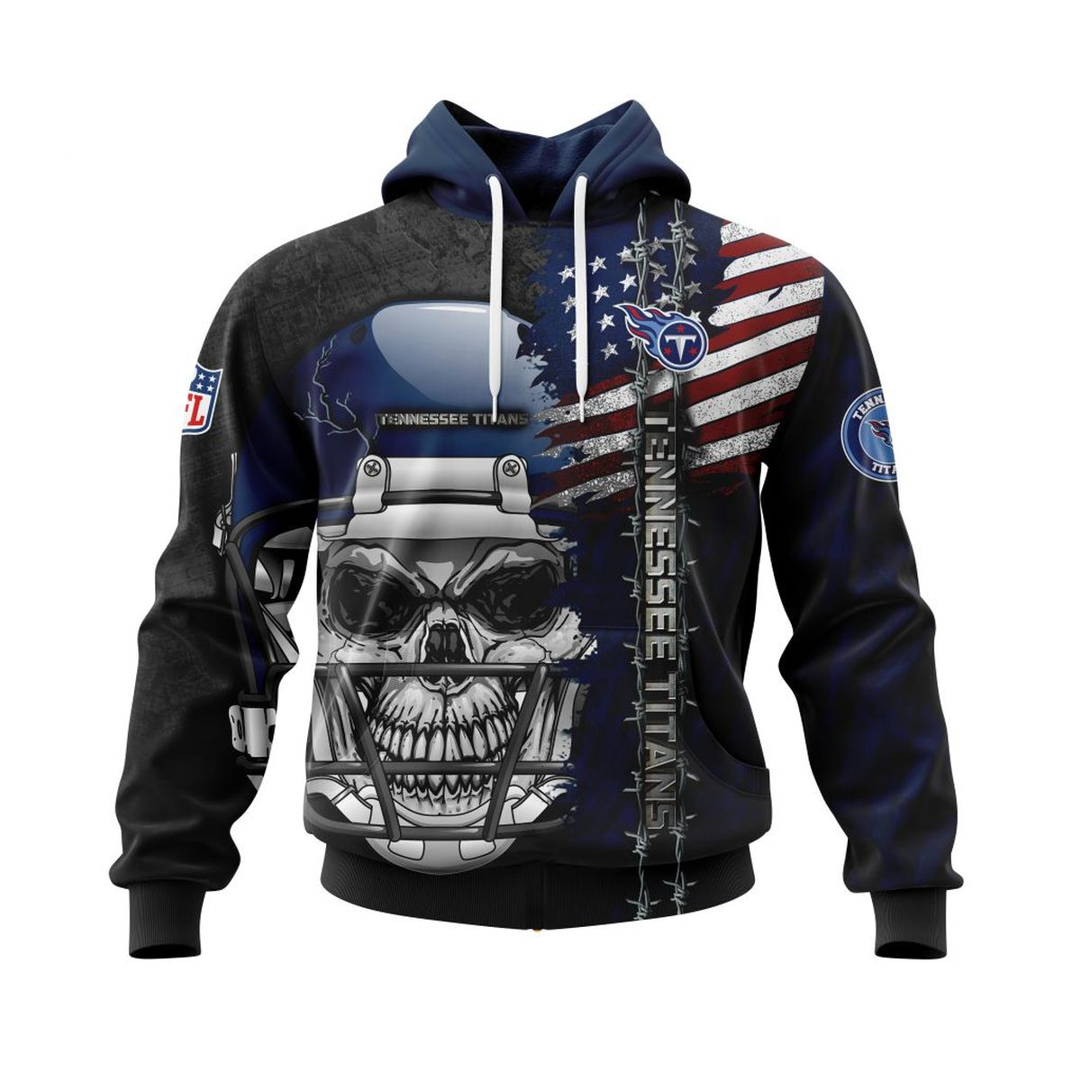 TENNESSEE TITANS 3D HOODIE SKULL0803