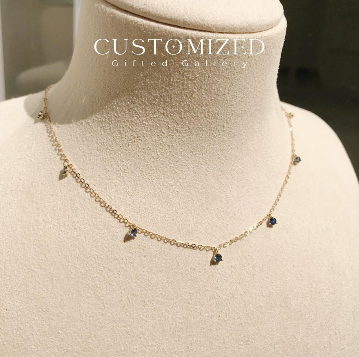 Sapphire Dew Necklace By Gifted Gallery