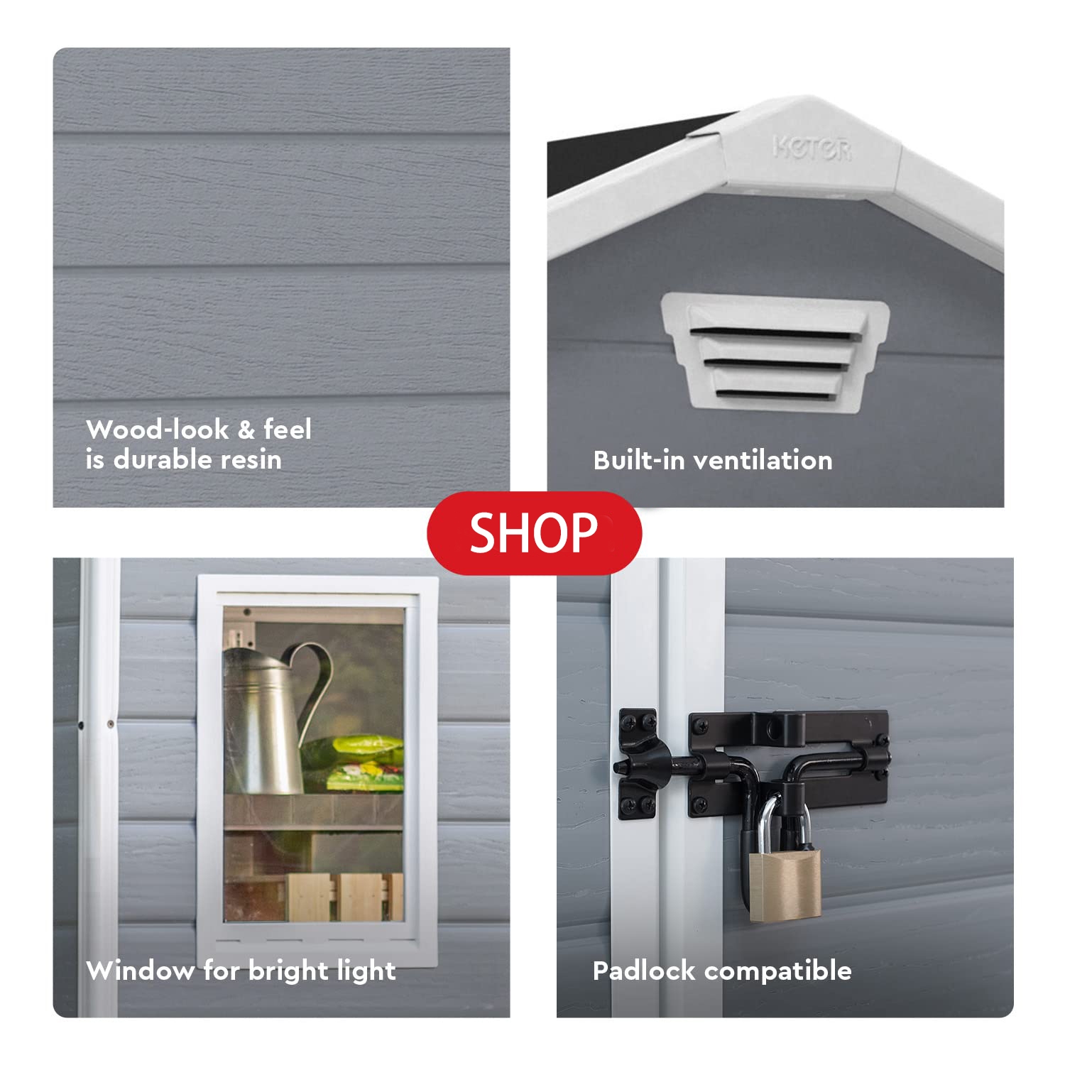 💥Clearance Sale💥Manor Resin Outdoor Storage Shed Kit-b