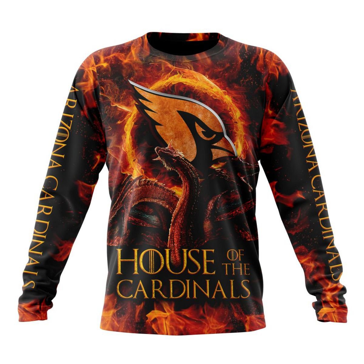 ARIZONA CARDINALS GAME OF THRONES – HOUSE OF THE CARDINALS 3D HOODIE