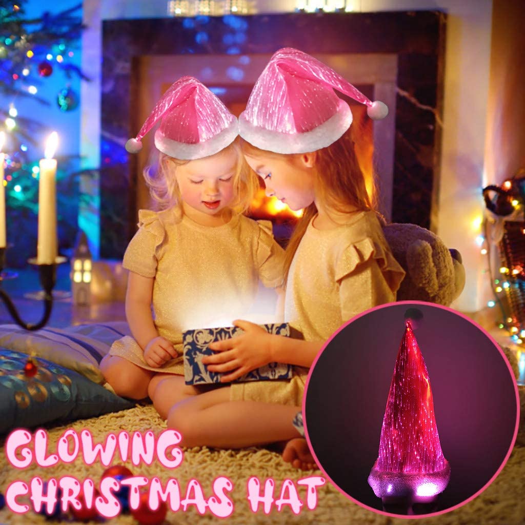 LED Light Colorful Glowing Santa Hat