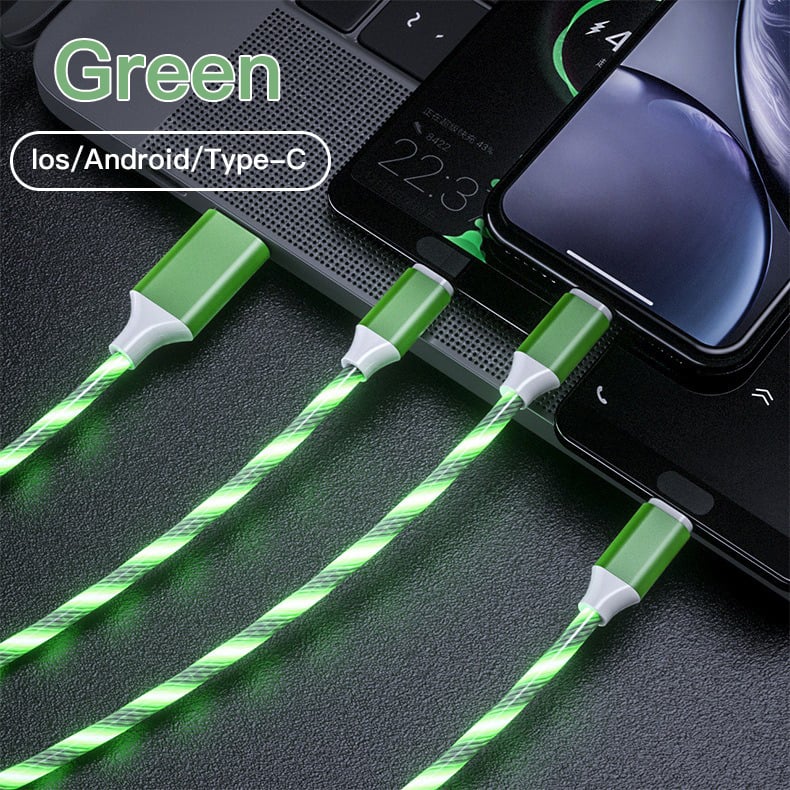 3-In-1 LED Light-Emitting Charging Cable