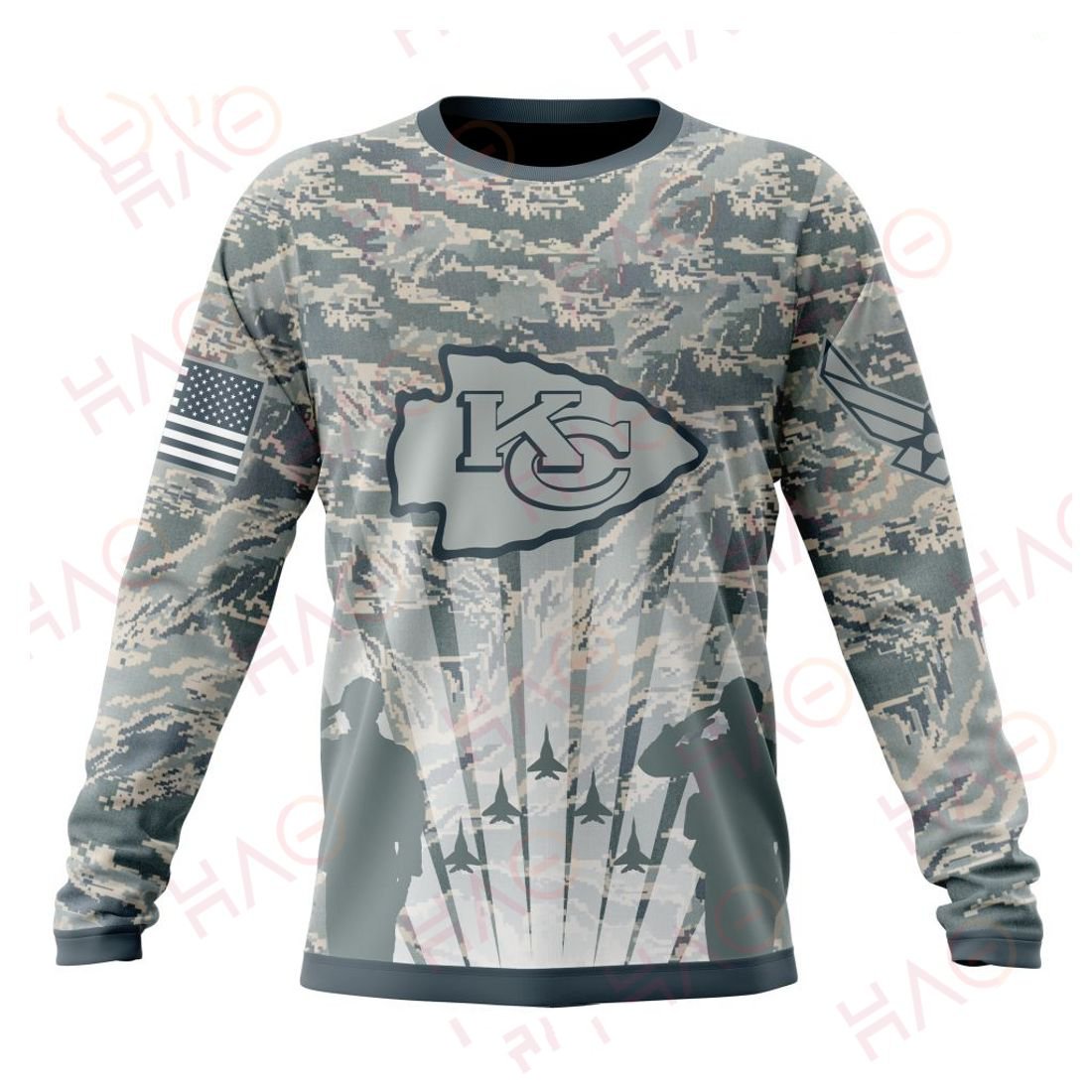 KANSAS CITY CHIEFS 3D HOODIE US AIR FORCE
