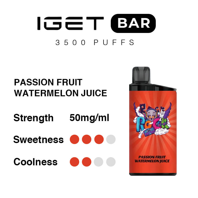 IGET Bar 3500 Puffs - Passionfruit-Watermelon-Juice