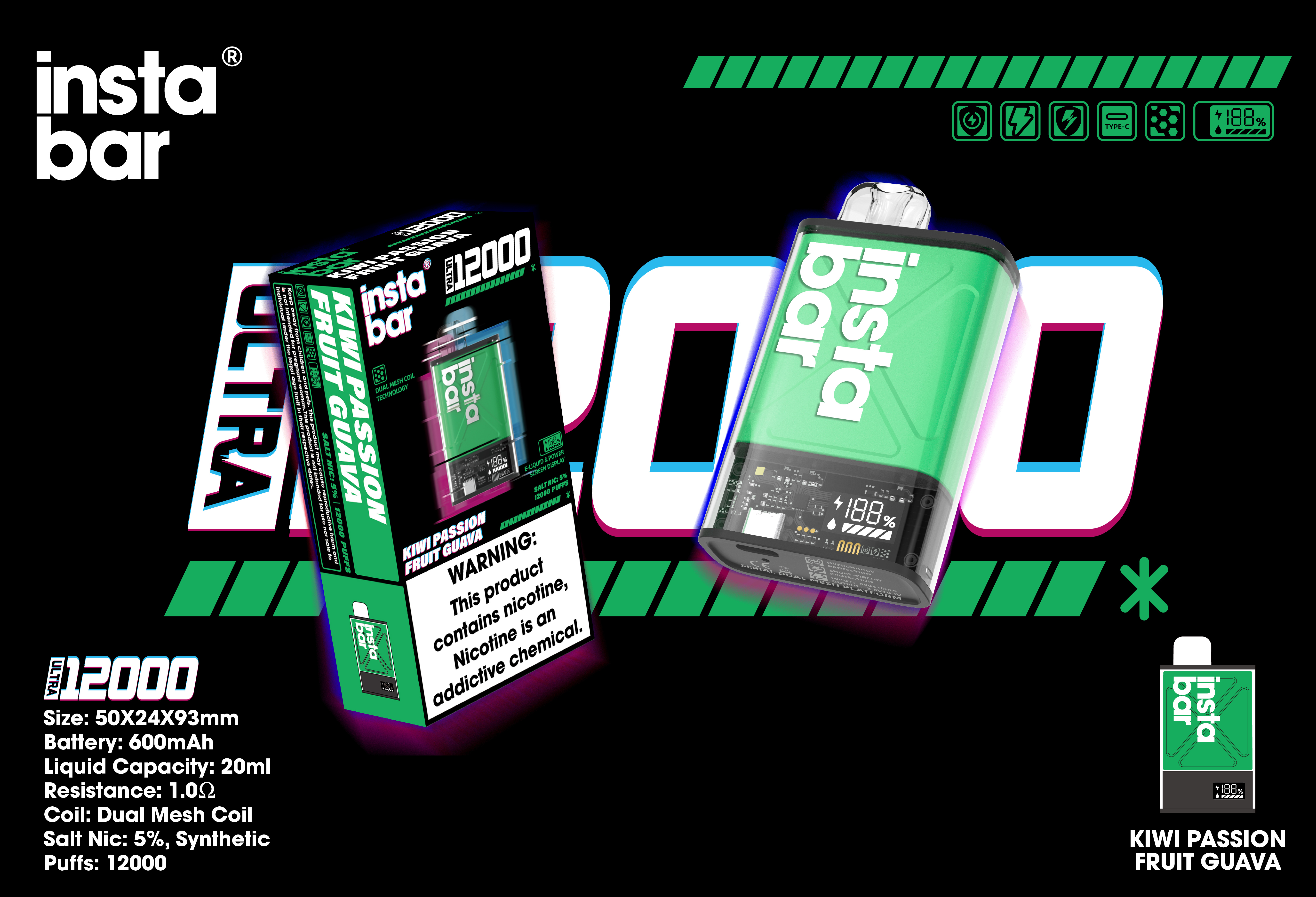 🎄 Christmas Sale 🎶INSTABAR IU12000 PUFFS – America's favorite choice! 🏆