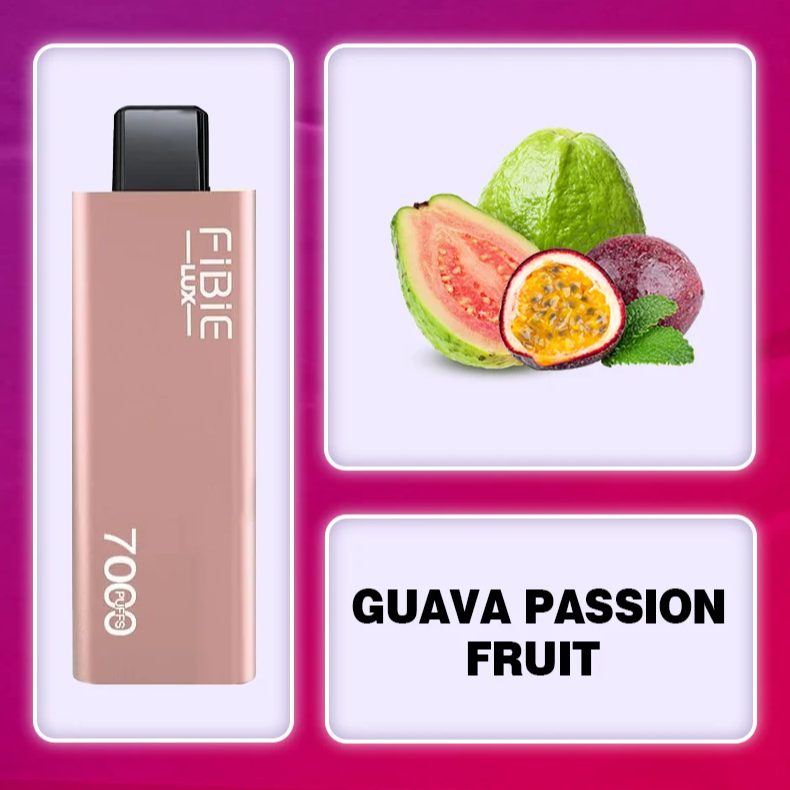 FIBIE 7000 Puffs Disposable Vapor Wands(7000 PUFFS) - GUAVA-PASSION-FRUIT