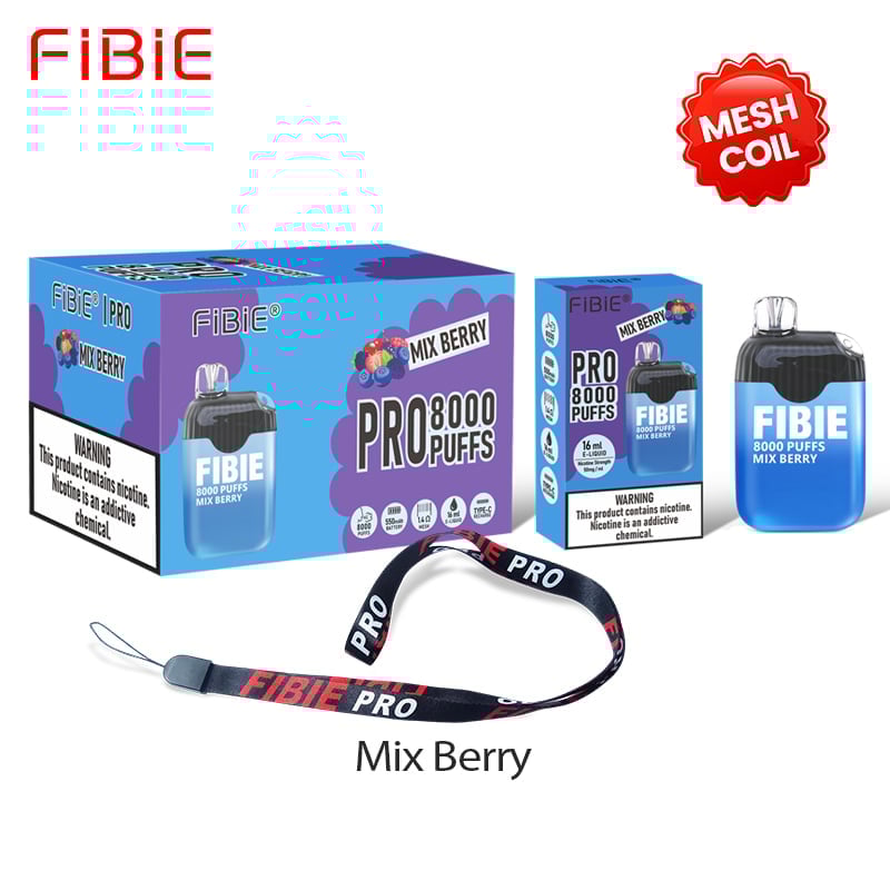 FIBIE 8000 Puffs Disposable Vapor Wands (10 Flavors Collection)