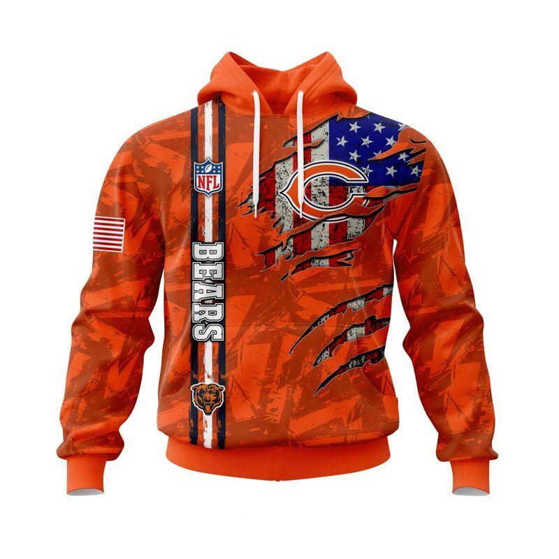 CHICAGO BEARS 3D HOODIE SKULL0802