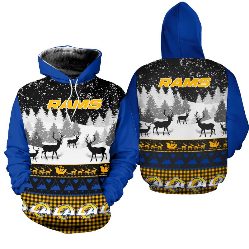 LOS ANGELES RAMS HOODIE 3D GIFT FOR XMAS