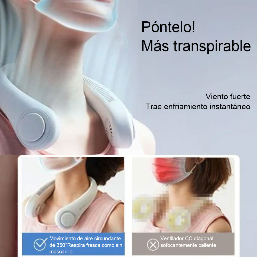 Castillotigo™ Ventilador de carga deportivo perezoso con cuello colgante silencioso