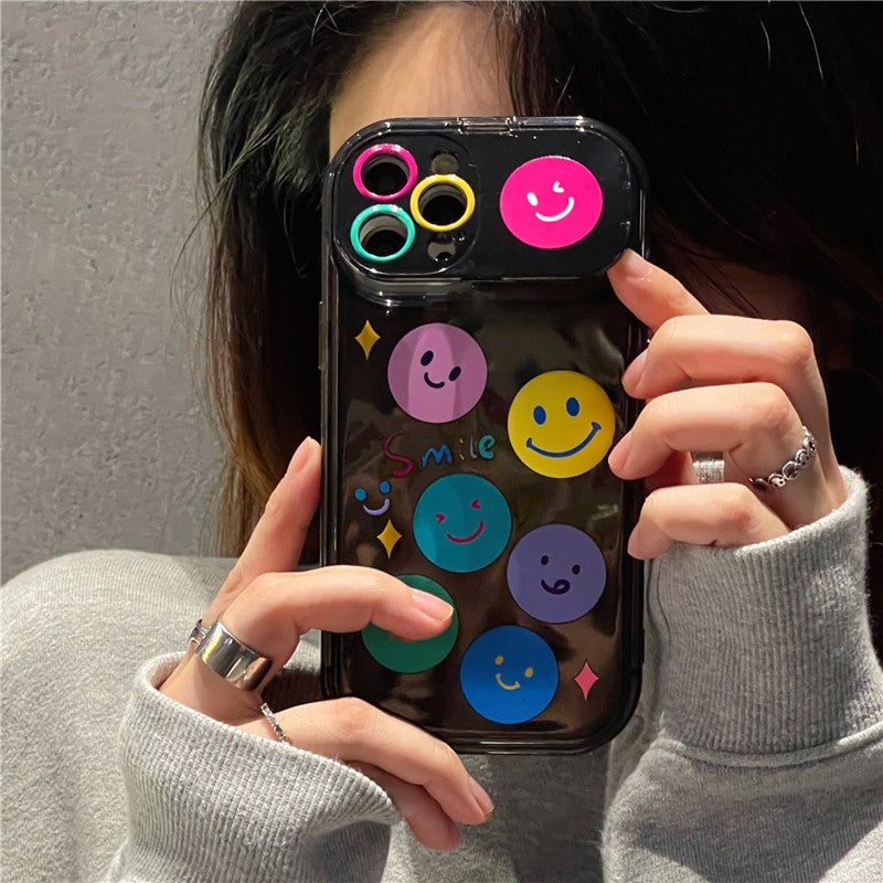 Smiley Mirror Holder Case For iphone