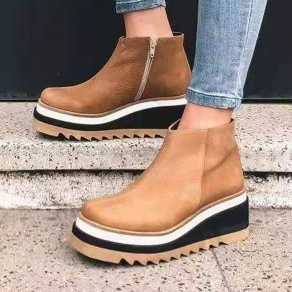 Castillotigo™ Nuevas botas de plataforma con cremallera lateral