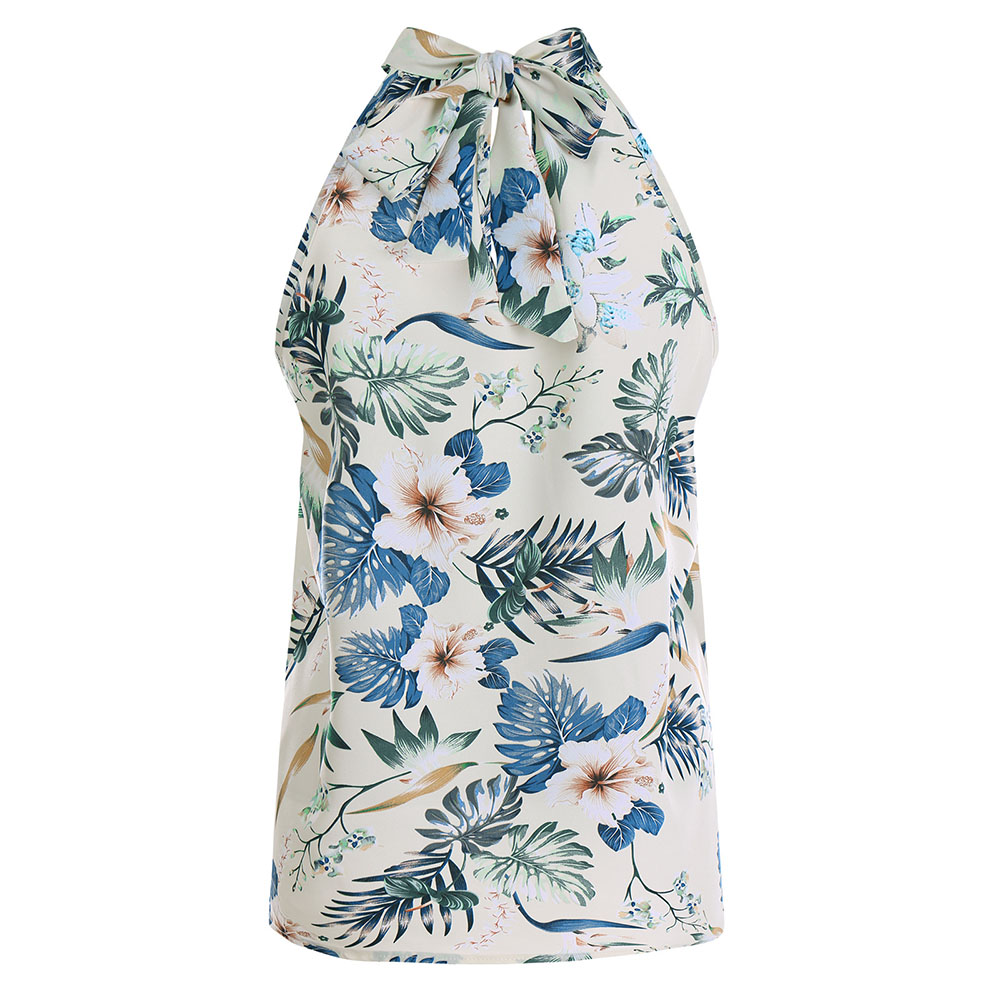 Castillotigo™ Top de gasa sin mangas con motivo floral