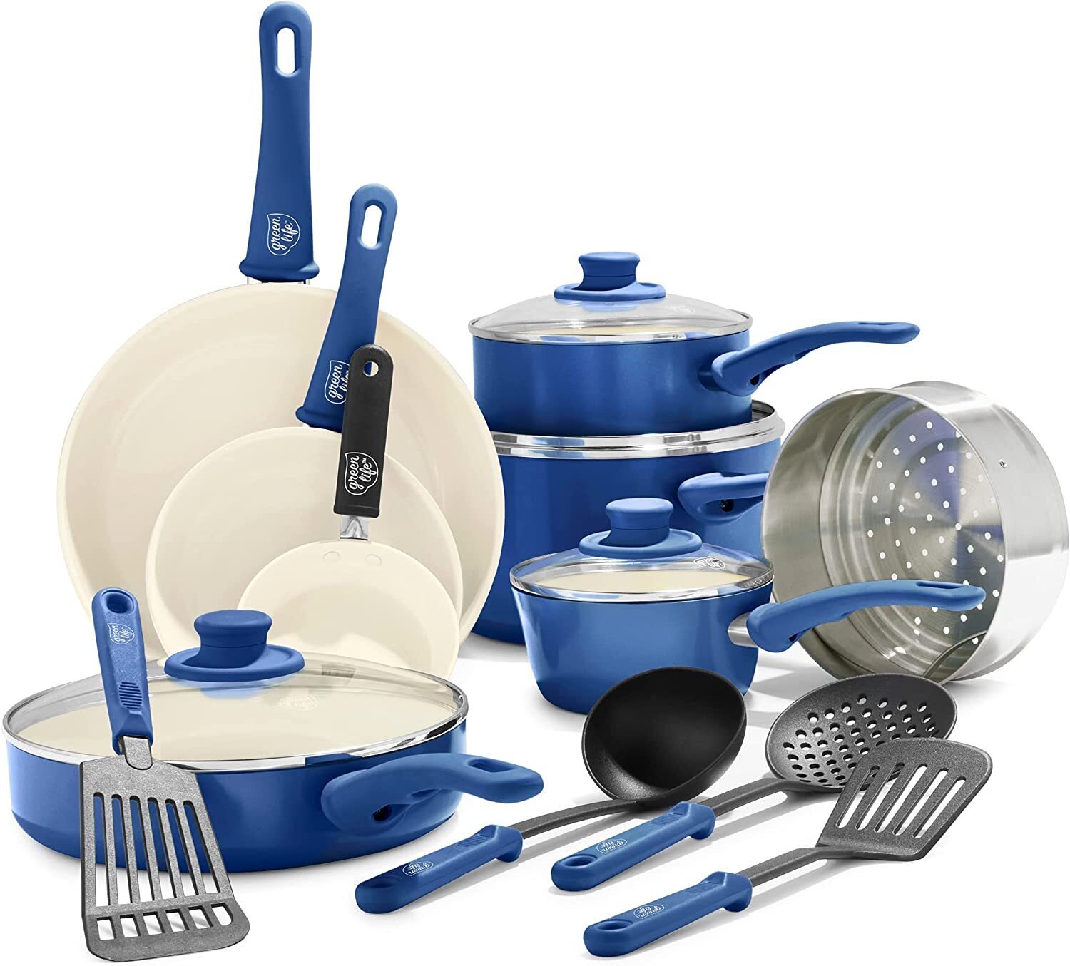 Ceramic Nonstick Cookware Set-16 Piece