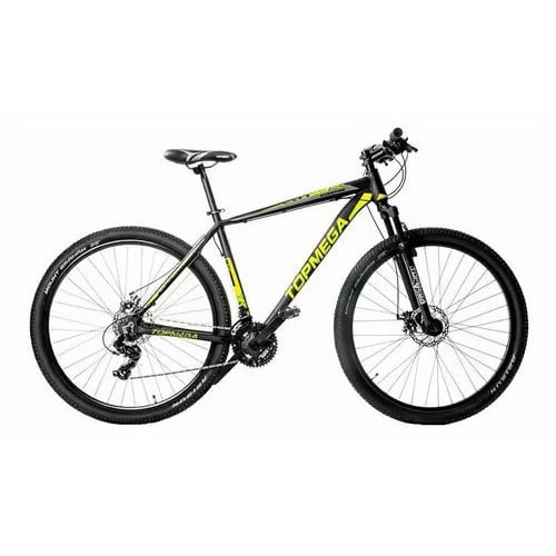 🔥Bicicleta de montaña TopMega MTB Sunshine R29 L 21v Shimano Tourney TZ31 Frenos de disco mecánicos y manetas de cambio Shimano Tourney Azul claro