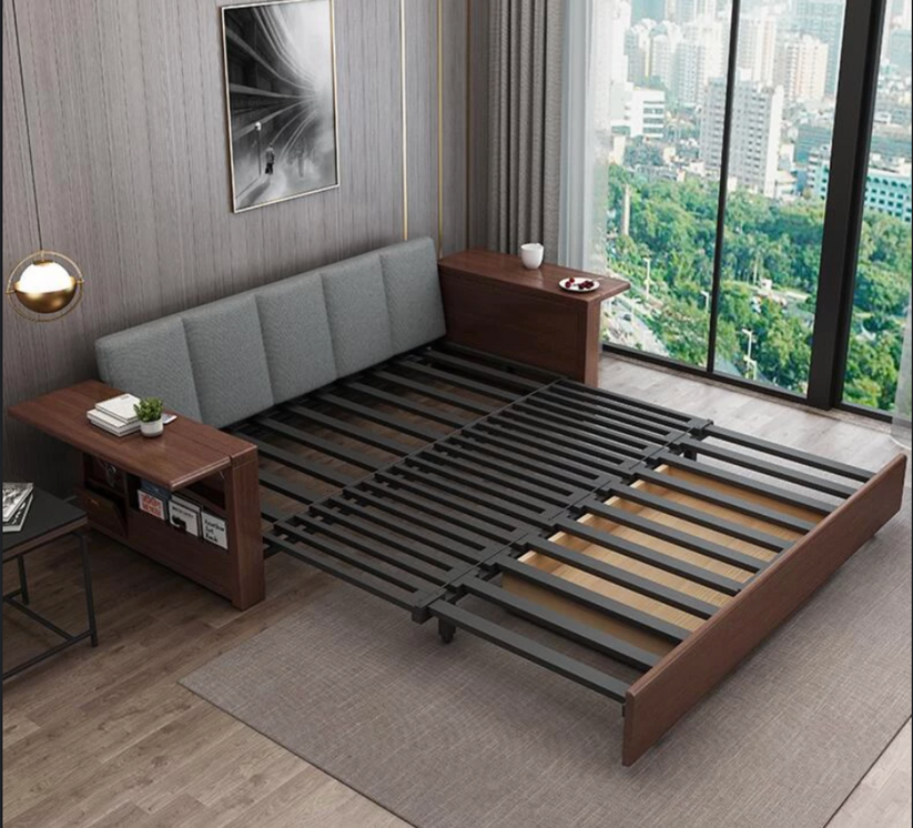 Sofá cama multifuncional de madera maciza 2.08M