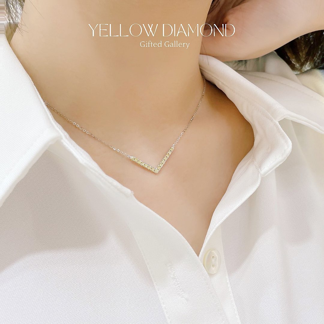 Sold Yellow Diamond Necklace by Gifted Gallery