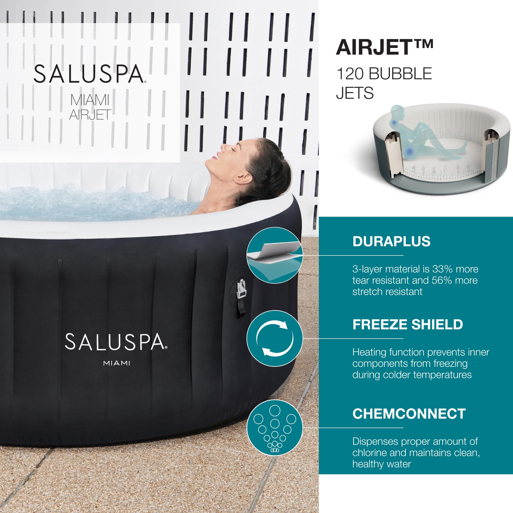 🔥Oferta de último día: jacuzzi inflable redondo para exteriores