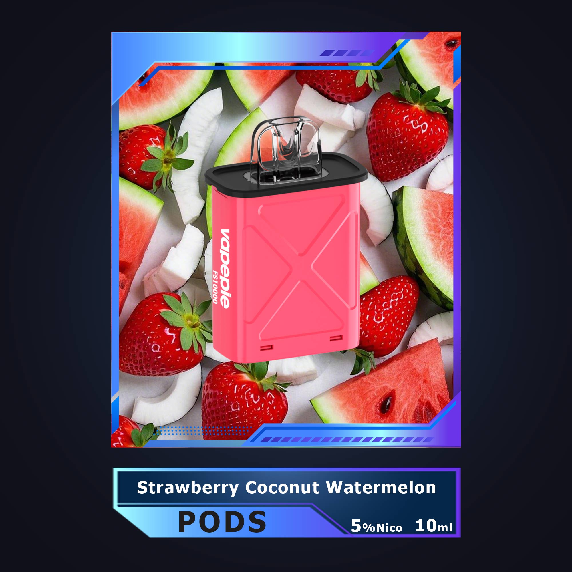 Strawberry Coconut Watermelon-Vapepie Disposable Pod 10000 PUFFS