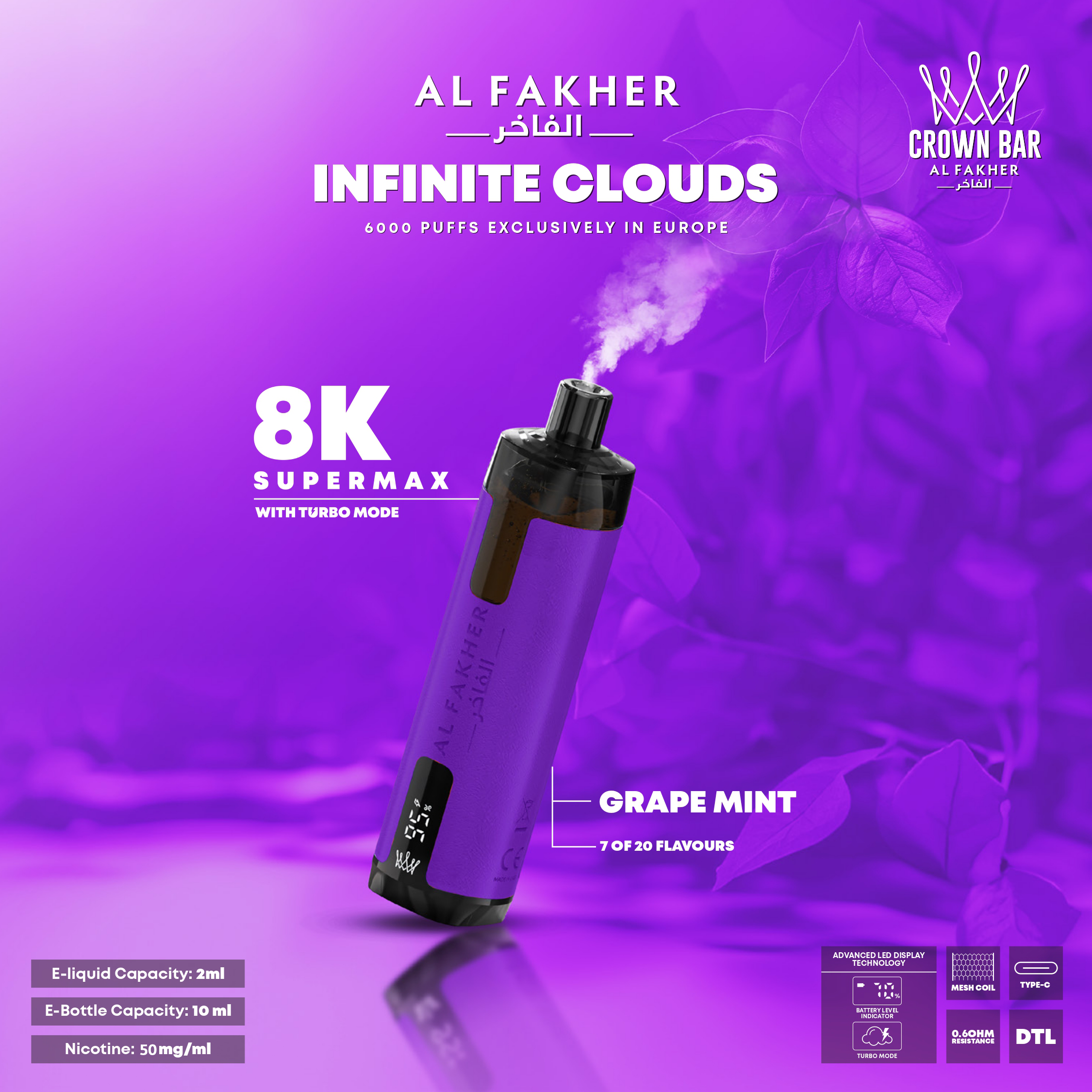 ALFAKHER 8000 PUFFS