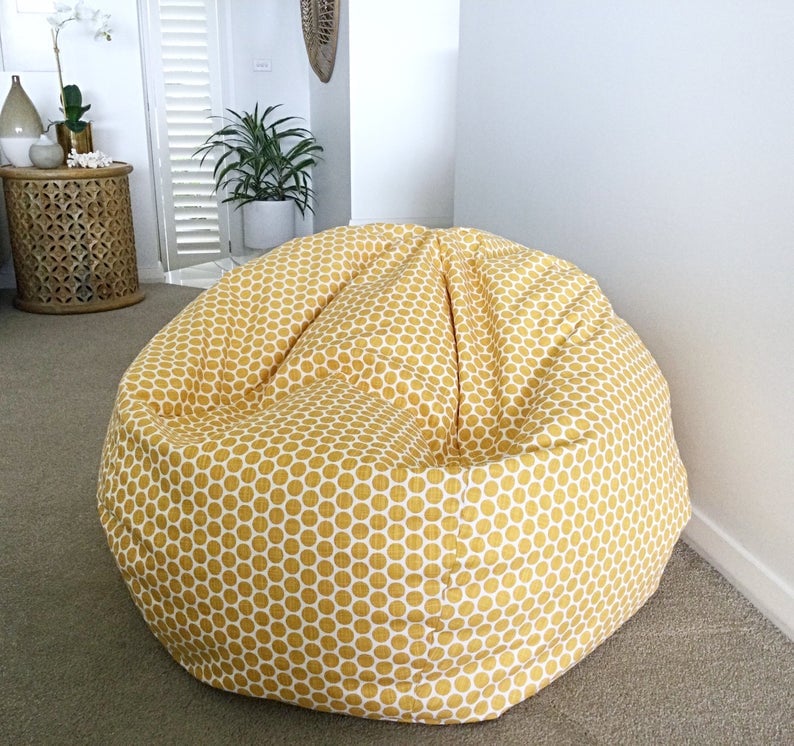 Yellow bean bag