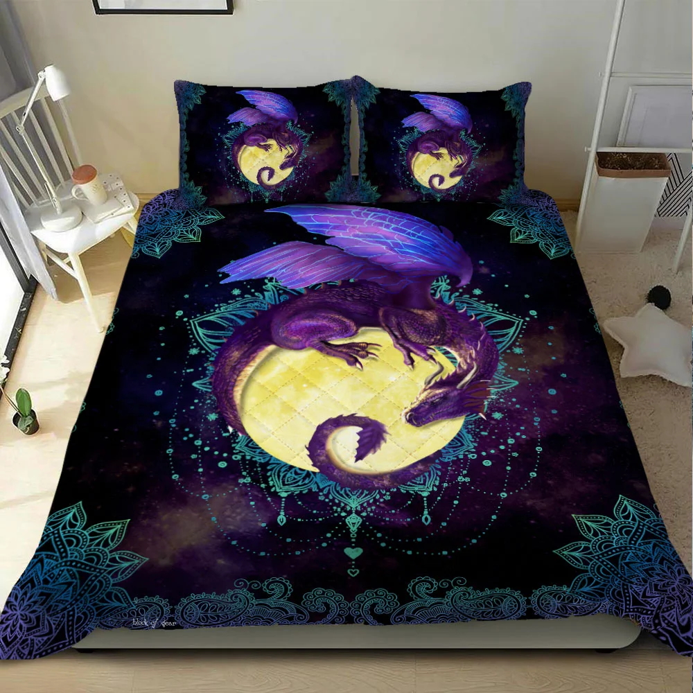 Dragon Of The Moon Quilt Bed Set