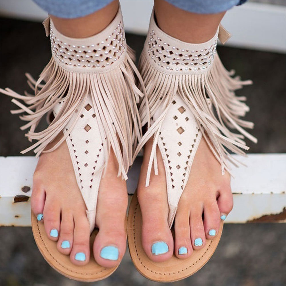 Castillotigo™ Nuevas sandalias de pedrería con flecos para mujer de verano
