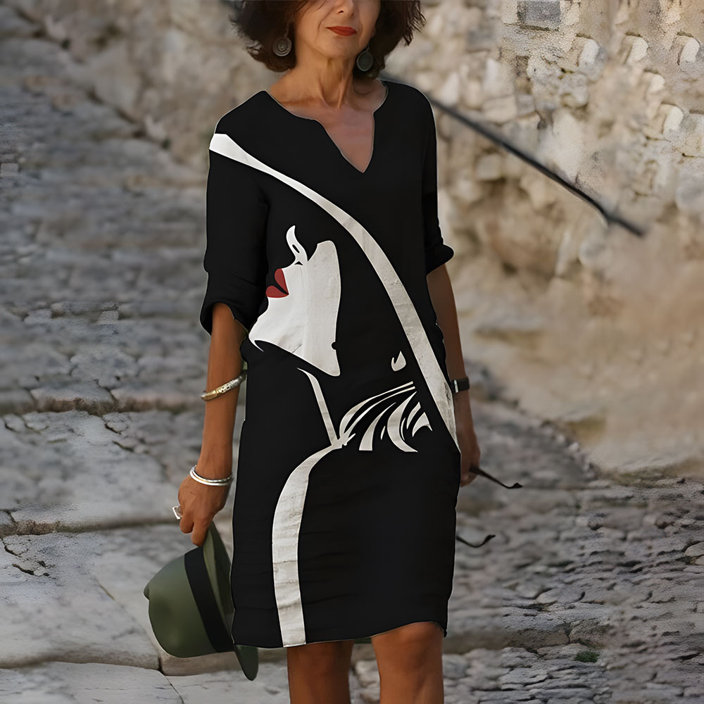 Castillotigo™ Vestido holgado con estampado abstracto