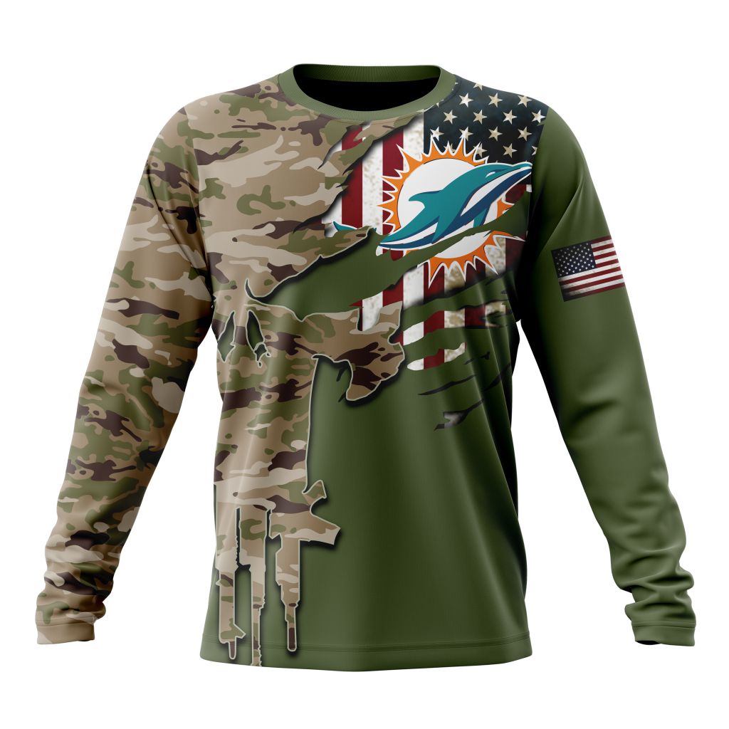 MIAMI DOLPHINS 3D HOODIE VETERANS DAY