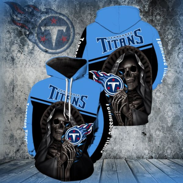 TENNESSEE TITANS 3D HOODIE SKULL 108