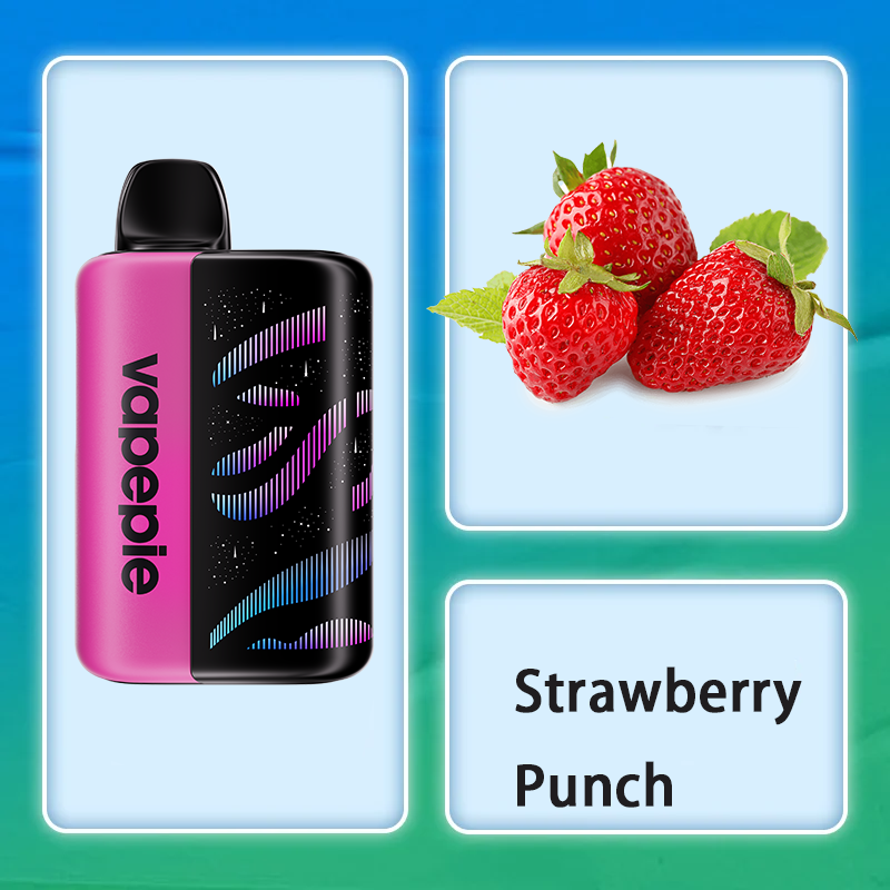 Strawberry Punch Flavor Vape | Vapepie 35000 Puffs Galactic Gleam