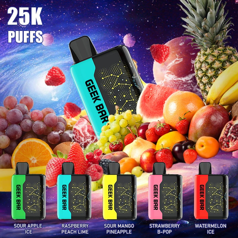 RASPBERRY PEACH LIME & VAPEPIE 25000 PUFFS - Star Sky Curved Screen