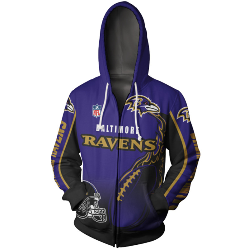 BALTIMORE RAVENS 3D HOODIE BBRR009